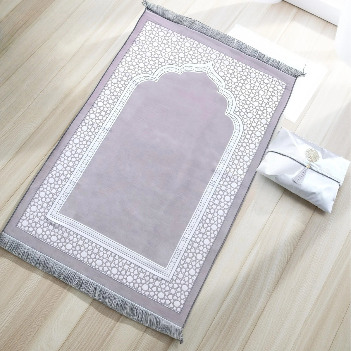 Muslim Prayer Rug Set with Bag & Prayer Beads
