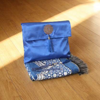 Muslim Prayer Rug Set with Bag & Prayer Beads