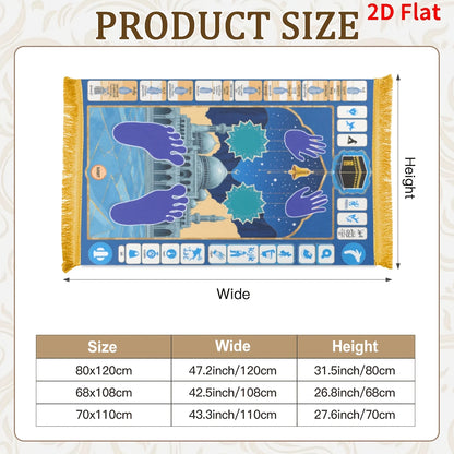 Kaaba Prayer Guide Non-Slip Rug
